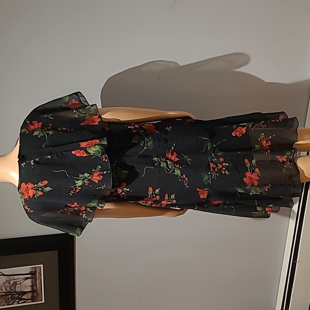 Hell Bunny Vixen Lily inspired sheer crepe dress size L - Picture 8 of 10
